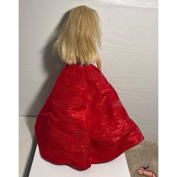 Barbie Doll With Red & Gold Evening Gown  Limited Edition Collectible 2014? - Picture 6 of 10